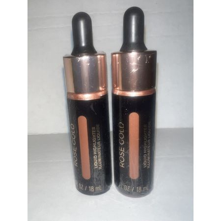 Pack of 2 Makeup Revolution Beauty Liquid Highlighter ROSE GOLD
