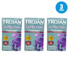 TROJAN Ultra Thin Lubricated Latex Condom Exp 06/28 Pack of 3 New
