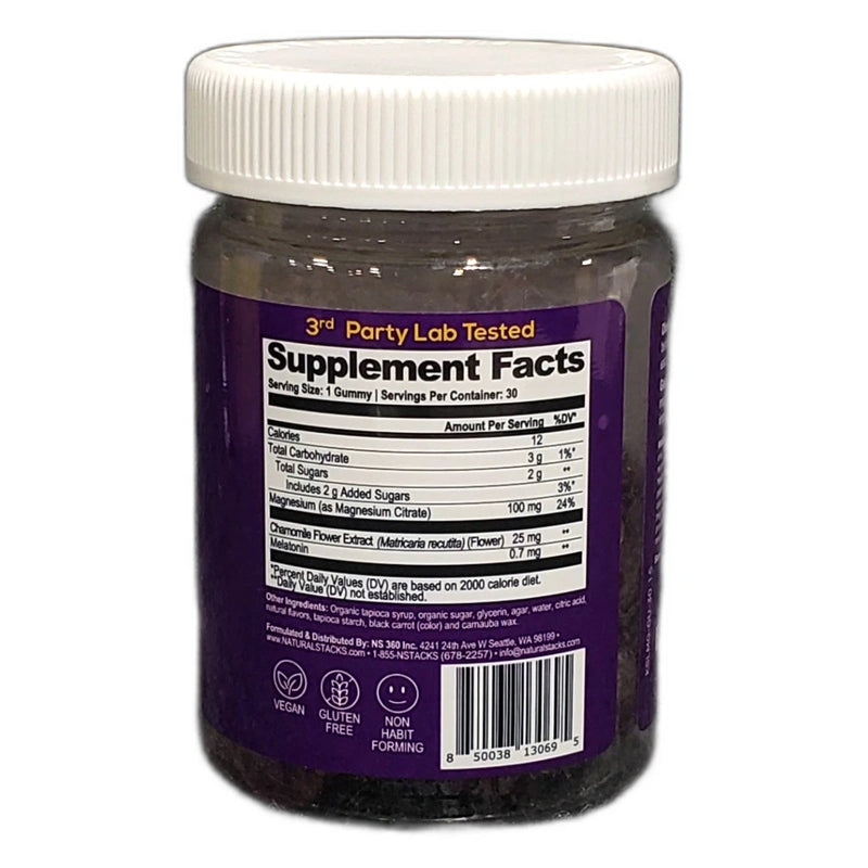 Natural Stacks Magnesium Gummies Kids Sleep 120 Total Exp 02/27 Pack of 4 New