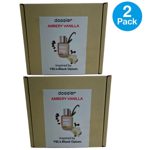 Dossier Ambery Vanilla Eau de Parfum Spray 50ml 1.7 oz 2 Pack New