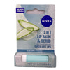 NIVEA 2 in 1 Lip Balm & Scrub Aloe Vera 0.17 oz 15 Pack New