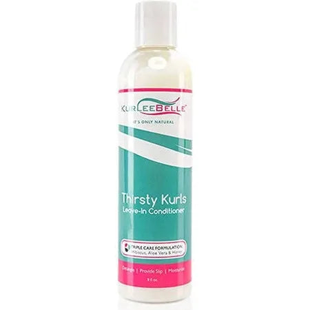 Kurlee Belle Thirsty Kurls Leave In Conditioner, 8 fl oz, Moisturizing, Detangling, All Hair Types