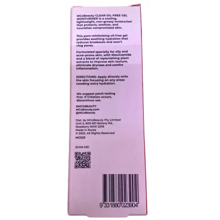 MCoBeauty Clear Oil-Free Gel Moisturiser 1.7 oz Niacinamide 3 Pack