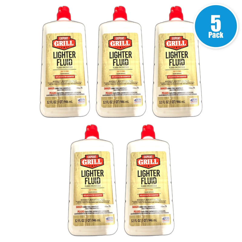 Expert Grill Charcoal Lighter Fluid Premium Odorless 32oz Pack of 5 New
