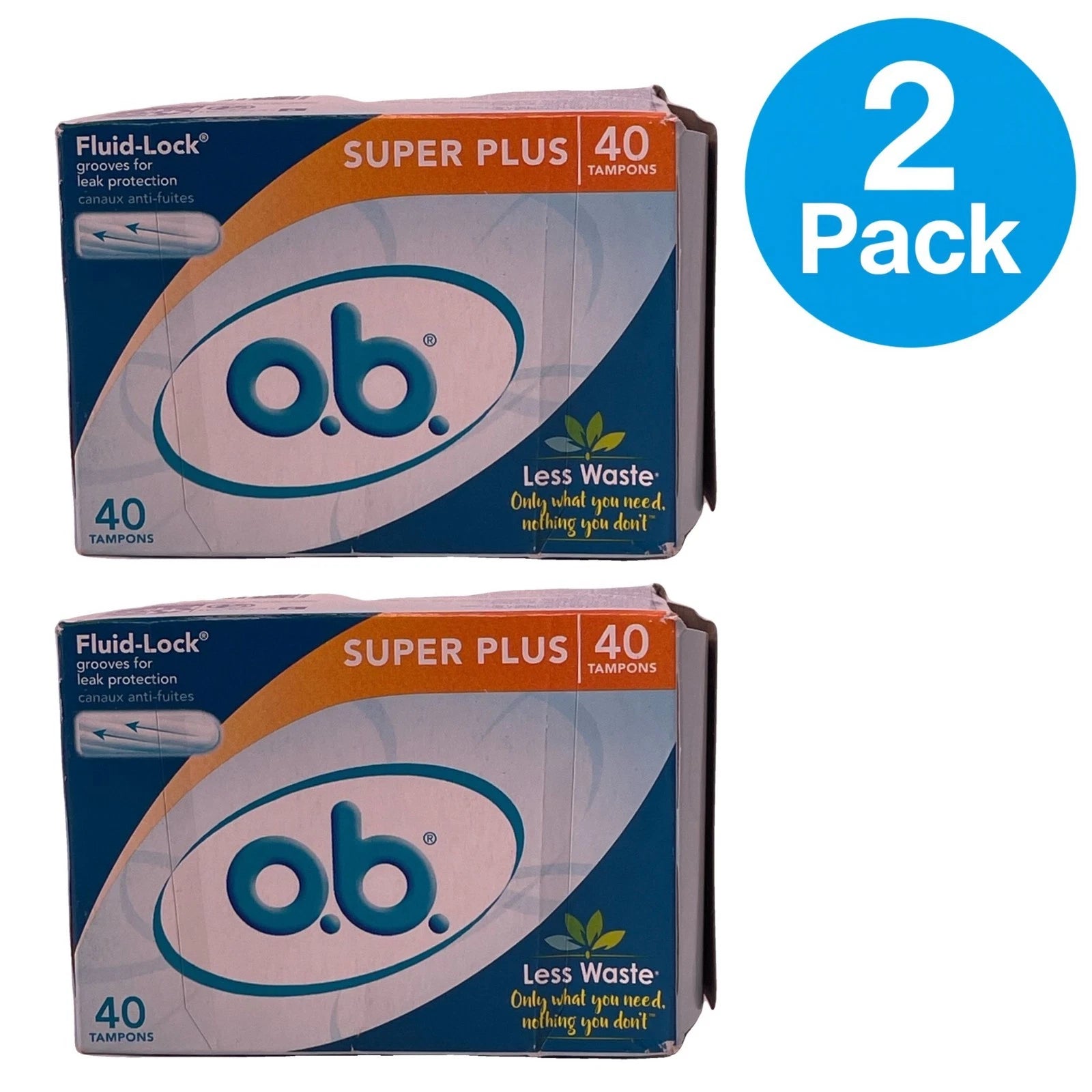 o.b. ProComfort Super Plus Tampons with Fluid-Lock - 40 ct - 2 Pack (80 Total) 1