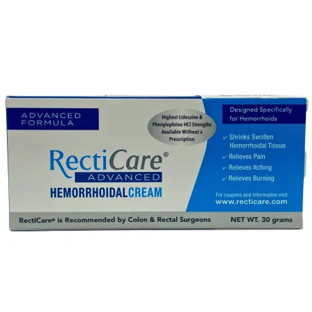 RectiCare Advanced Hemorrhoidal Cream 30g (1 Tube)