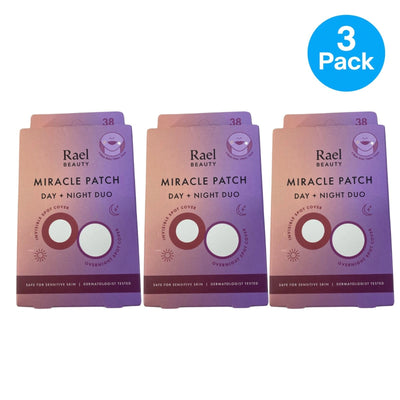 Rael Beauty Miracle Patch Day + Night Duo 38 Count 3 Pack New