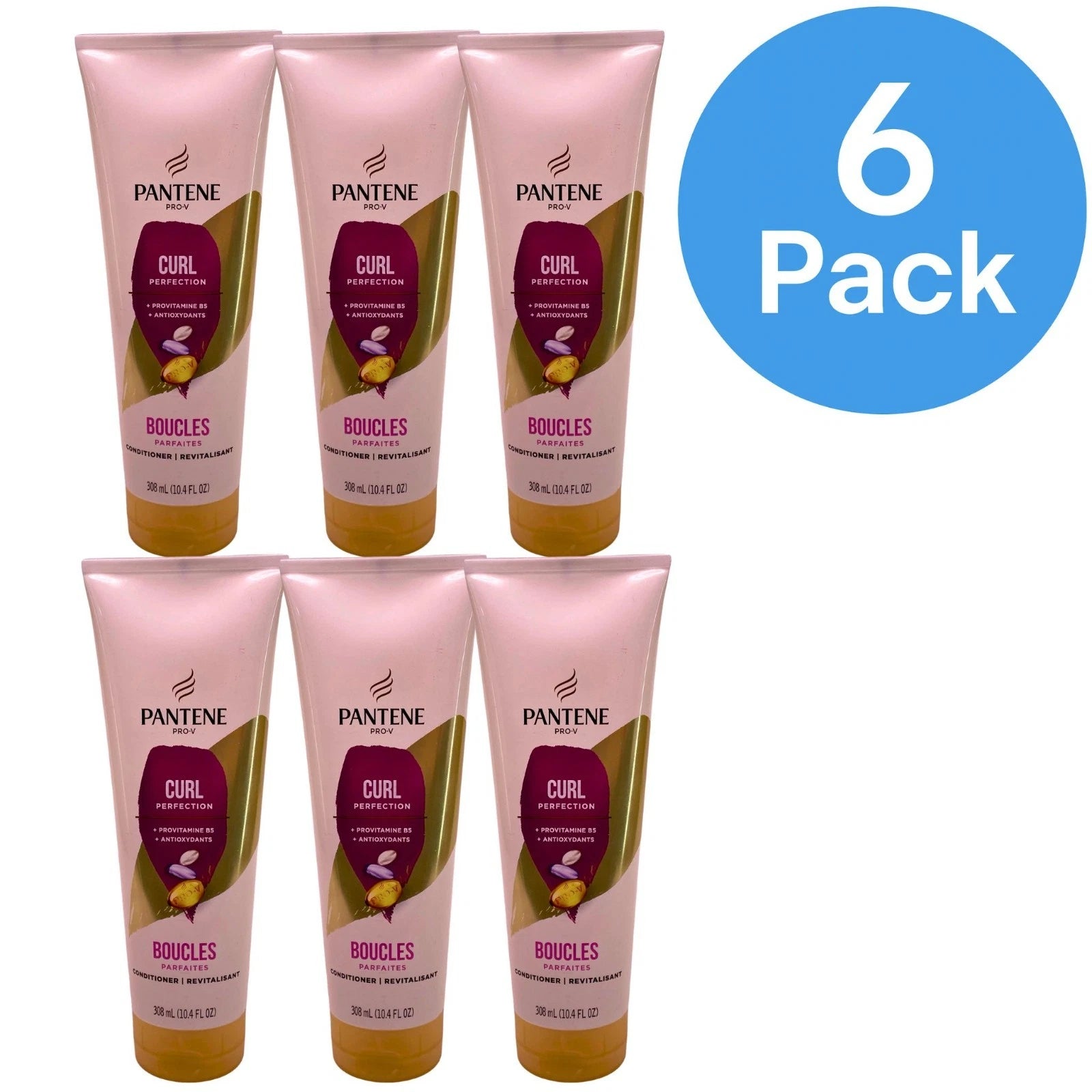 Pantene Pro-V Curl Perfection Conditioner for Defined Curls, 10.4 fl oz (6 Pack) 1