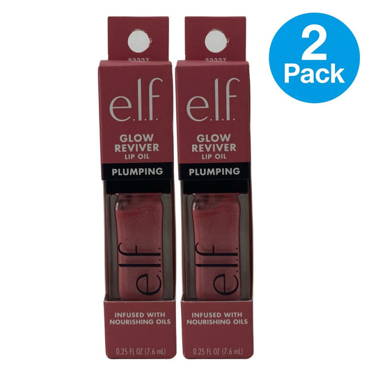 e.l.f. Glow Reviver Plumping Lip Oil Shade 82227 2 Pack New