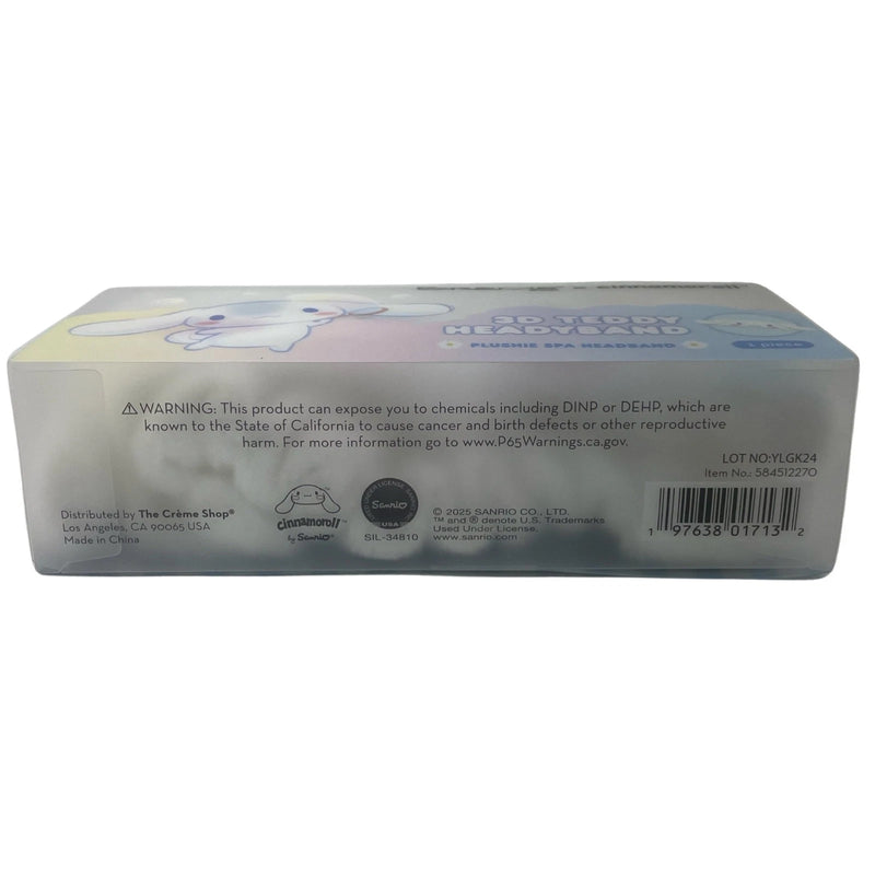 The Crème Shop x Cinnamoroll 3D Teddy Plush Spa Headband New