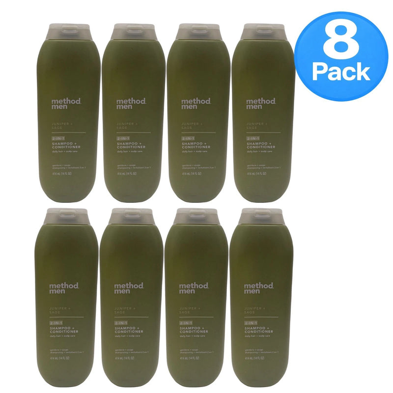 Method Men 2-in-1 Shampoo Conditioner 14 fl oz 8 Pack New