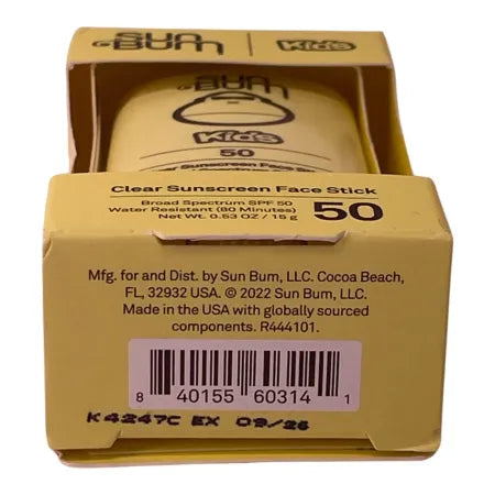 Sun Bum Kids SPF 50 Clear Sunscreen Face Stick 0.53oz Water Resistant 7 Pack