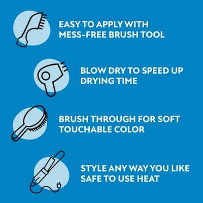 Fun In by Sun In – Temporary Hair Color Blue – Pack of 4 (1 oz each) NEW 4