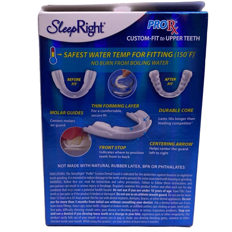 SleepRight ProRx Custom-Fit Dental Guard Teeth Grinding Protection New