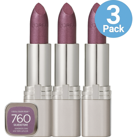L'Oréal Lipstick 760 Silverstone 3 Pack New 1