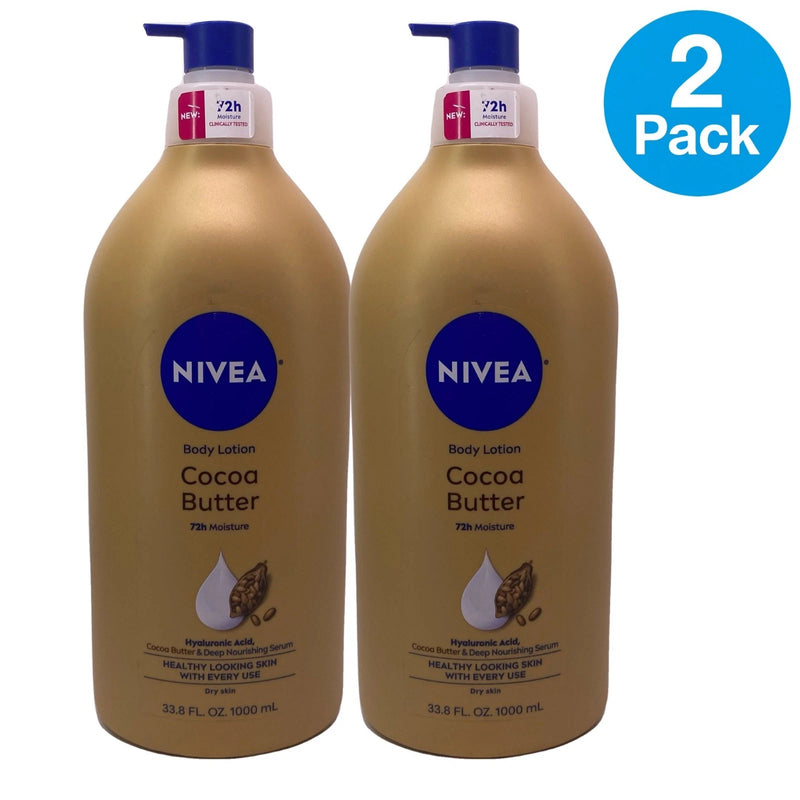 Nivea Cocoa Butter Body Lotion 33.8 Fl Oz 2 Pack New