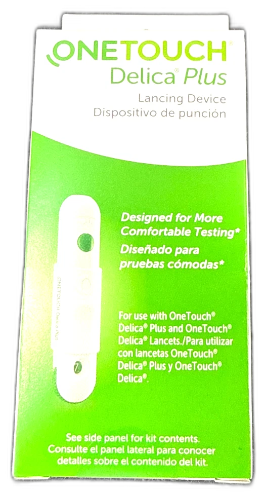 OneTouch Delica Plus Lancing Device Pain 60 Total Exp 10/27 Pack of 6 New