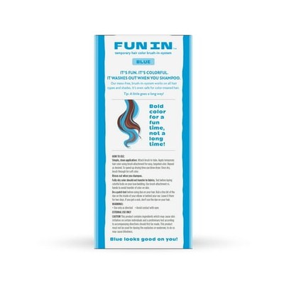 Fun In by Sun In – Temporary Hair Color Blue – Pack of 4 (1 oz each) NEW 10