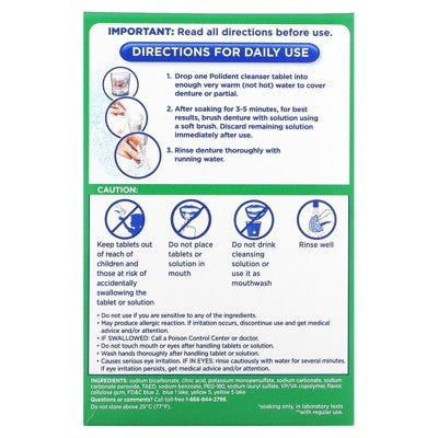Polident Antibacterial Denture Cleanser – 84 Tablets – Pack of 3 2025/11/30 NEW