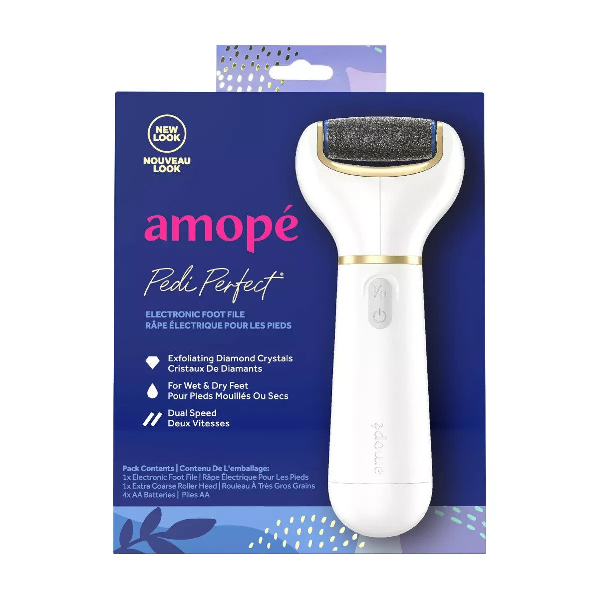 Amope Pedi Perfect Electronic Foot File Wet & Dry Dual Speed New 1