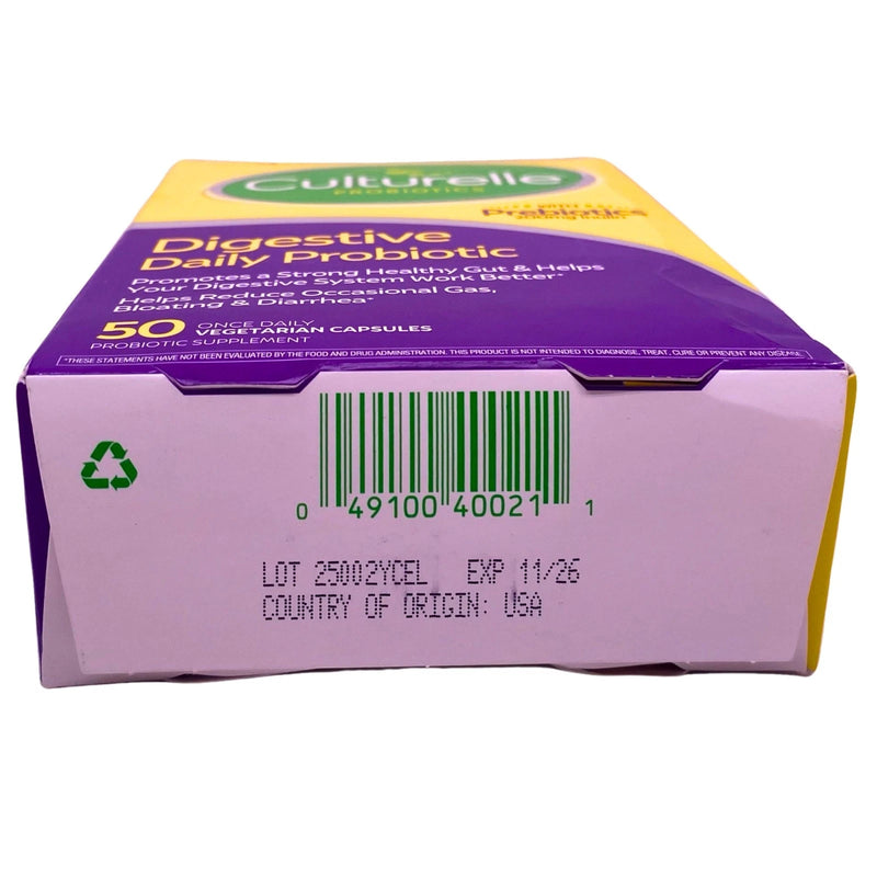 Culturelle Digestive Daily Probiotic with Prebiotics Inulin 1 Pack Exp 11/26 New