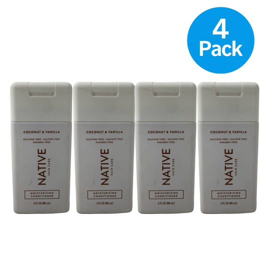 Native Coconut & Vanilla Moisturizing Conditioner 3 fl oz 4 Pack New