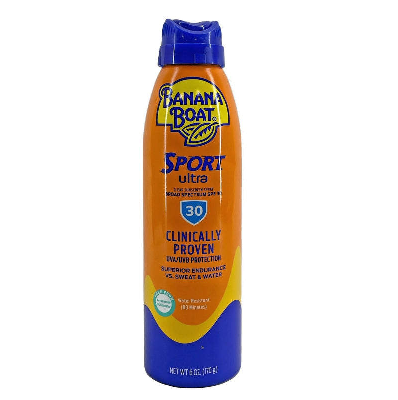 Banana Boat Sport Ultra Sunscreen Spray SPF 30 6 oz 3 Pack Exp: 07/27