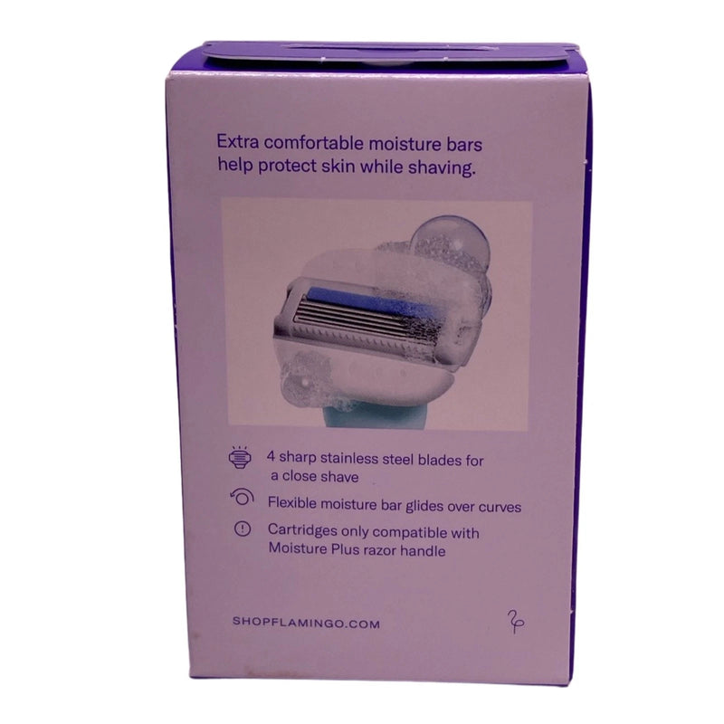 Flamingo Razor Cartridges Moisture Plus 4ct 2 Pack New