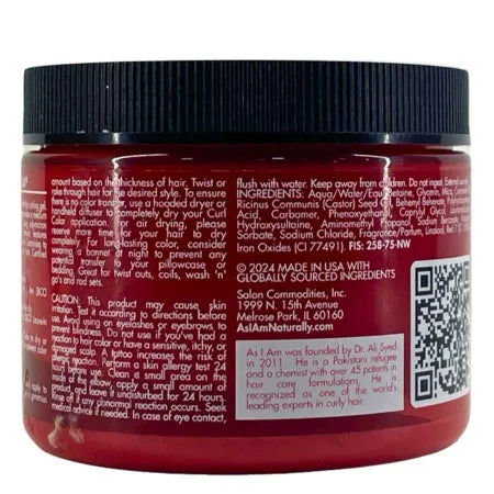 As I Am Curl Color Hot Red Temporary Color 6 Oz 2 Pack New