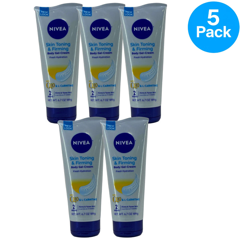 Nivea Skin Toning & Firming Body Gel-Cream 6.7 oz 5 Pack New