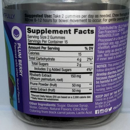 OLLY Keep It Movin' 30 Gummies 2 Pack New