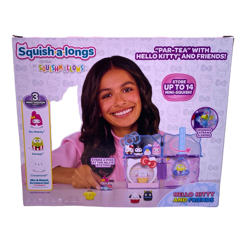 Hello Kitty and Friends Squish-a-longs Boba Playset - 3 Mini-Squish Figures