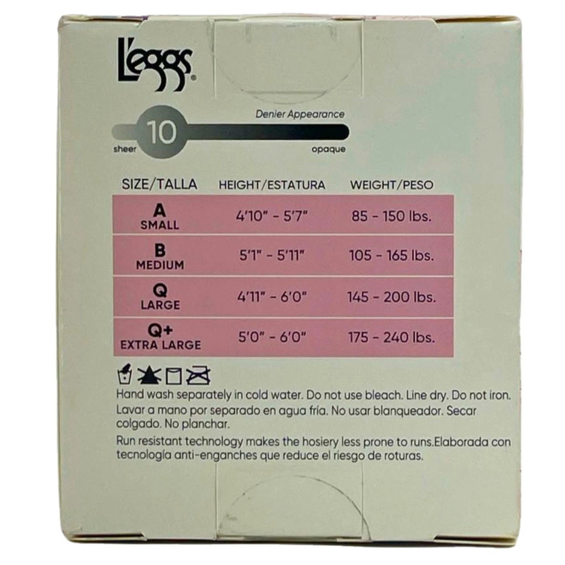 L'eggs Silken Mist Control Top Ultra Sheer Tights Black Mist Size Q+ 2 Pack New
