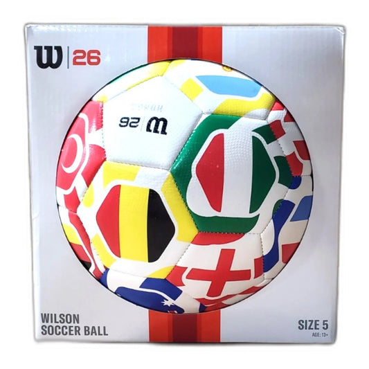 Wilson Honor Size 5 Soccer Ball Multicolored Multiflag Official Match - 1 Pack