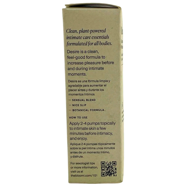 Bloomi Desire Sensual Pleasure Oil Clean Plant-Based Intimate Care 0.9 oz 2 Pack
