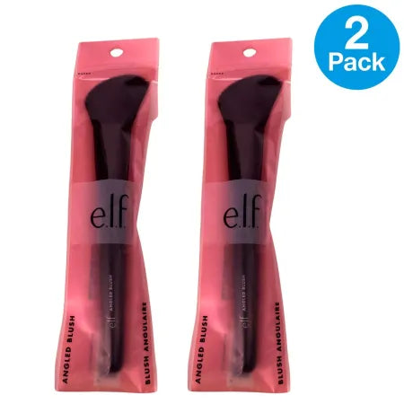 e.l.f Angled Blush Brush Makeup Tool Soft Synthetic 2 Pack