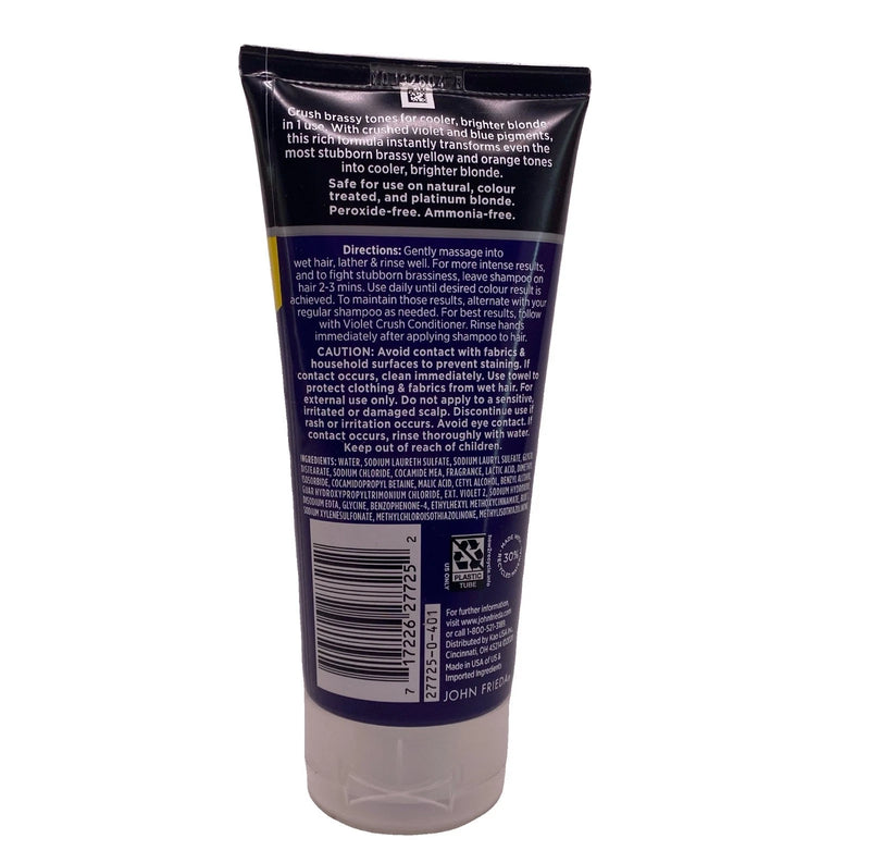 John Frieda Violet Crush for Blondes Purple Shampoo Brass Neutralizer 3 Pack