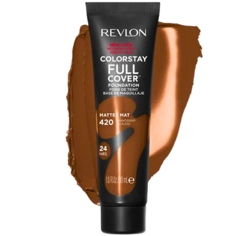 Revlon ColorStay Full Cover Matte Foundation, 1 oz. - Shade: 420 Mahogany - 1 Pack