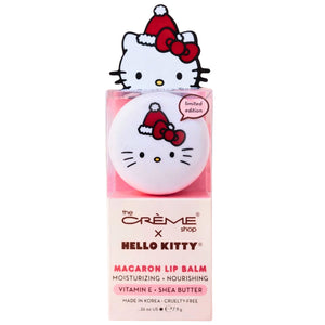 The CREME Shop X Hello Kitty Macaron Lip Balm Christmas Santa Hat, 0.26 oz - 1 Pack