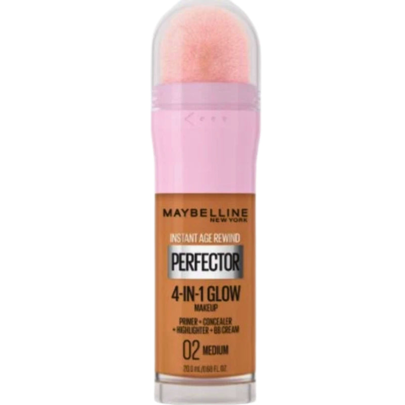 Maybelline Instant Age Rewind Perfector 4 in 1 Makeup 02 Medium, 0.68oz - 1 Pack
