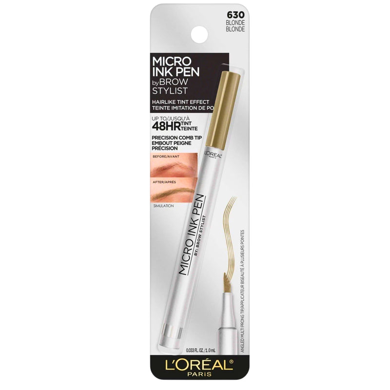 L'Oreal Paris Brow Stylist Micro Ink Pen 630 Blond 0.033 fl oz 1 Pack