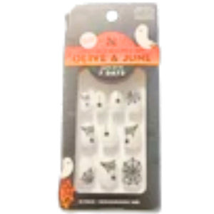 Olive & June Squoval Extra Short Halloween Spider Web 32 Ct - Press-On Nails - 1 Pack