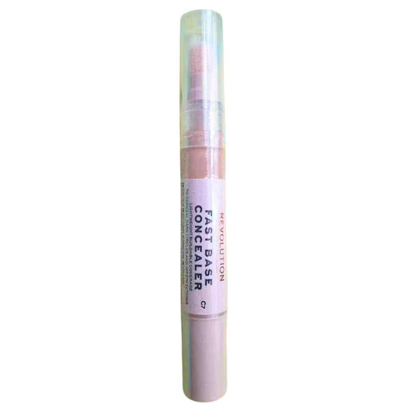 Makeup Revolution Fast Base Concealer in C7 Lightweight Buildable Dark Circle (1 Pack)