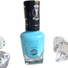 Sally Hansen Miracle Gel #053 Miami Ice (Ice Blue) Step1 No UV Light, 0.5 oz - 1 Pack