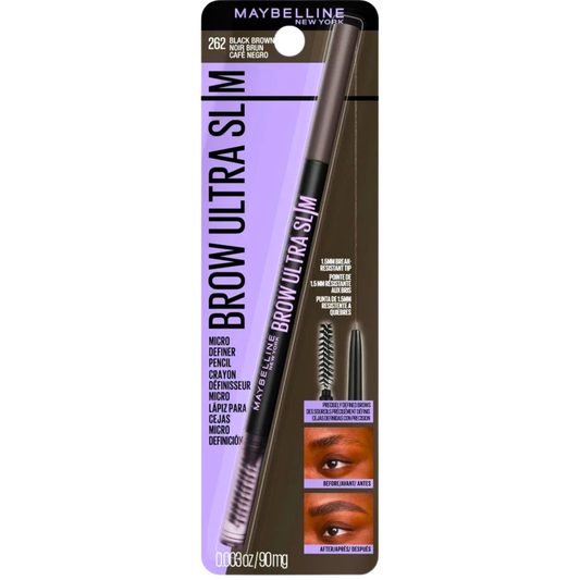 Maybelline Brow Ultra Slim Eyebrow Definer Pencil, Black Brown 262, 0.003 oz - 1 Pack