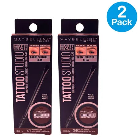 1 Maybelline Tattoo Studio Brow Pomade, Medium Brown Eyebrow 376, 0.106 oz 1
