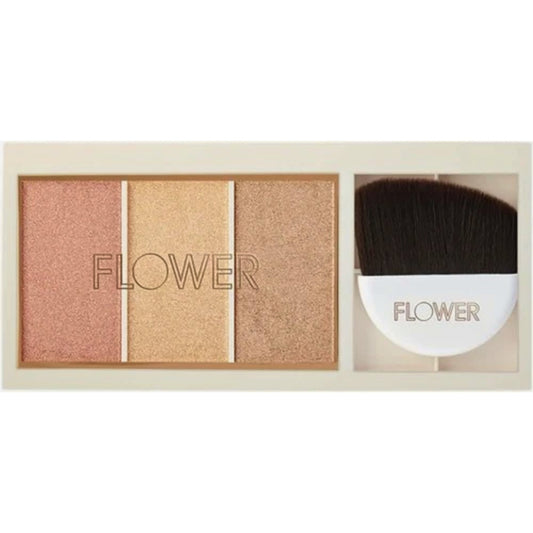 FLOWER Beauty Shimmer & Strobe Highlight Palette Sunkissed Shimmer 0.29 oz - 1 Pack
