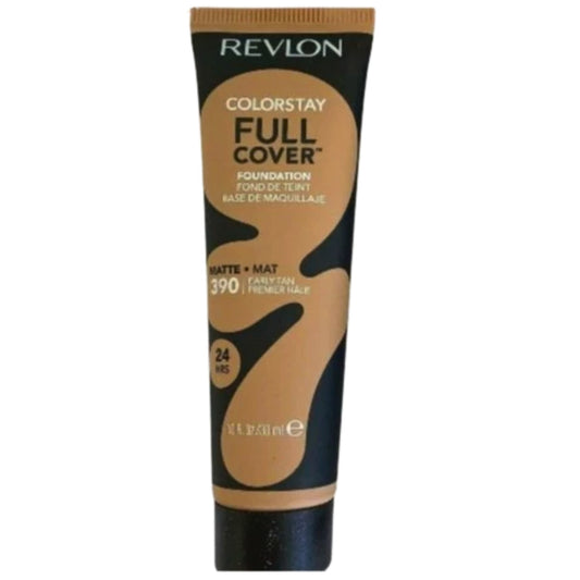 Revlon ColorStay Full Cover Longwear Matte Foundation, Early Tan 390, 1.0 oz - 1 Pack