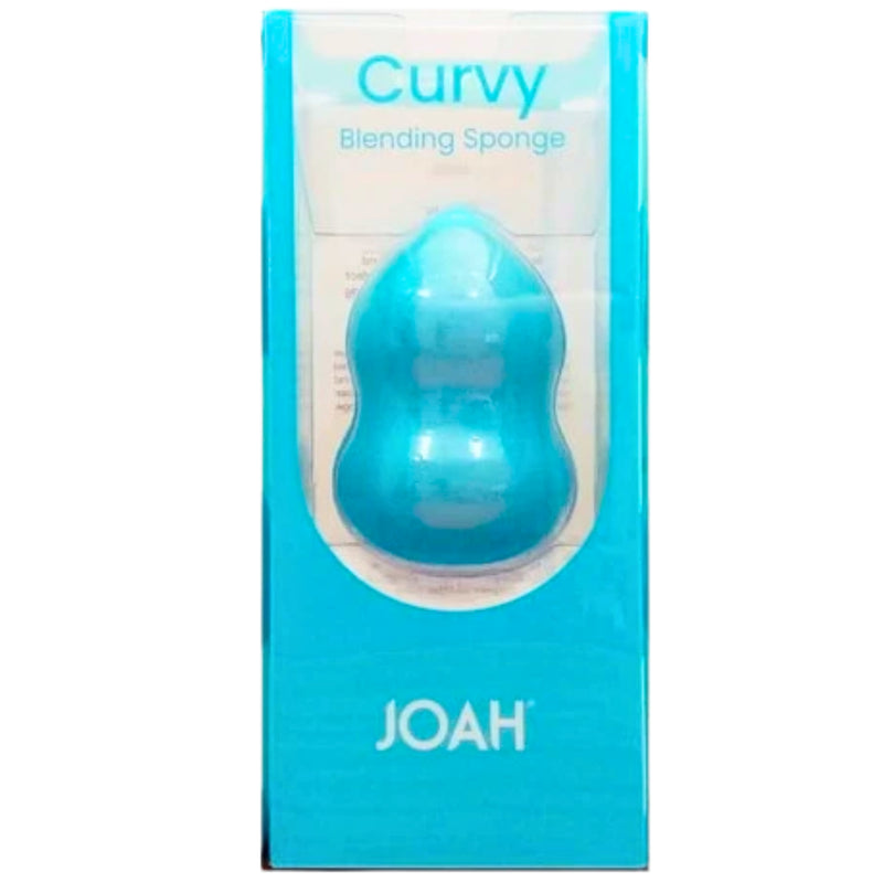 JOAH Sculpted Makeup Blending Sponge, Blue Curvy Shape - 1 Pack