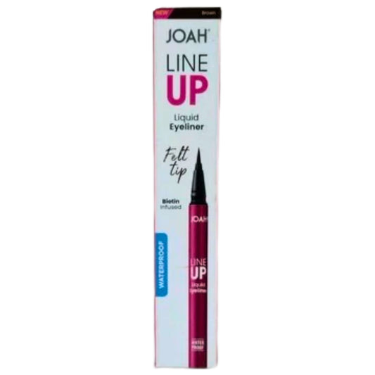 JOAH LINE UP WATERPROOF Biotin Infused Liquid Eyeliner Precision Felt Tip BROWN, 0.019 oz - 1 Pack